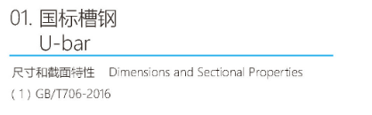 National Standard Section Steel (national Standard Channel Steel)